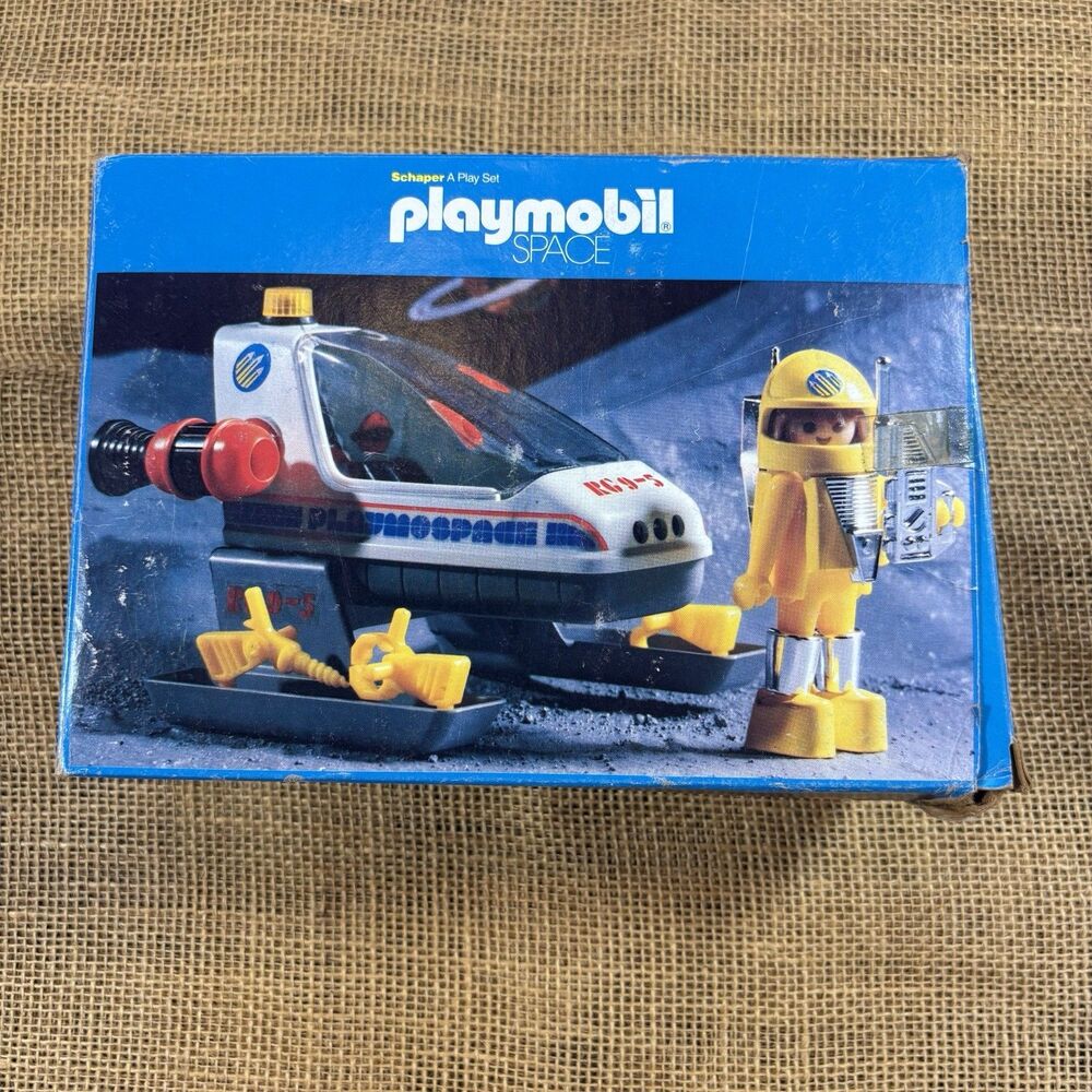 Vintage 1980 Playmobil Playmospace Space Buggy #3509 w Figure + Original Box